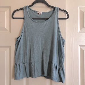 GAP Blue Tank-top with Ruffle bottom size M